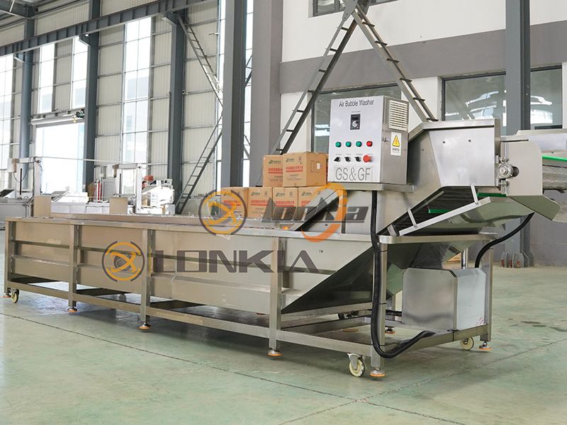Ứng dụng của máy rửa bọt trong chế biến rau quả