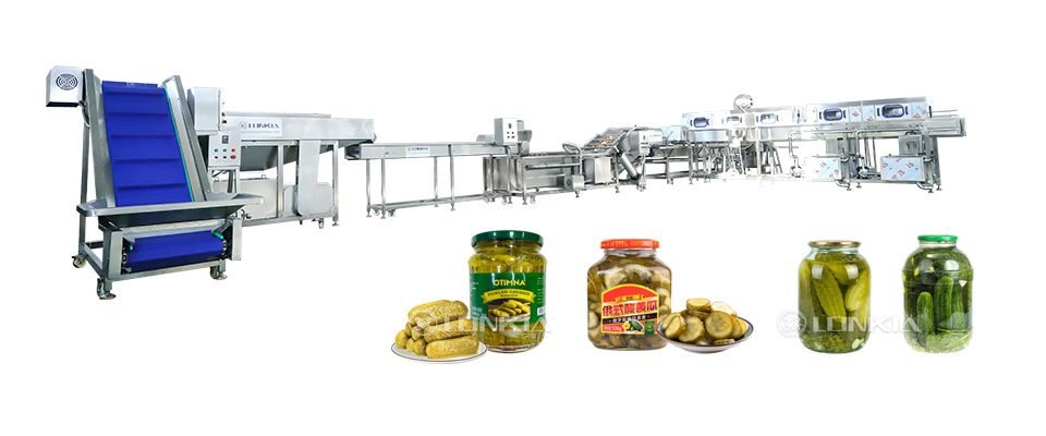 Dây chuyền chế biến đóng hộp dưa chuột biểu đồ dòng chảy